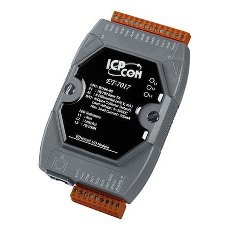 Icp Das 8 channel of Analog Input with high voltage protection with 4 isolated digital output ET-7017